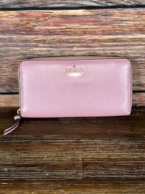 Kate Spade Leila Large Continental Wallet in Dusk Rose!